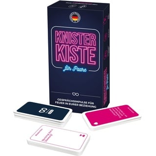 KNISTERKISTE - für Paare | Spiel für Paare zu zweit | Geschenk für Frauen & Männer | Ideal zum Valentinstag, Jahrestag oder zu Weihnachten | 180 Fragen, Aktionen & Lose