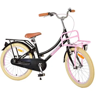 TPFSports Kinderfahrrad Volare Excellent 20 Zoll mit Rücktritt + Handbremse, 1 Gang, (Mädchen Fahrrad - Rutschfeste Sicherheitsgriffe), Kinder Fahrrad 20 Zoll mit Ständer Laufrad Mädchen Kinderrad schwarz