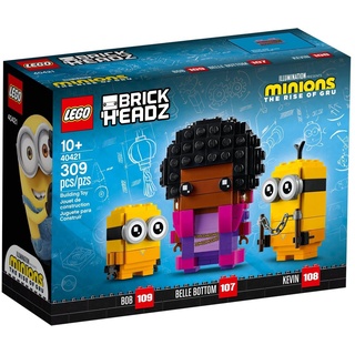 LEGO® Spiel, LEGO® BrickHeadz 40421 Belle Bottom, Kevin & Bob - 309 Teile, Die Minions sind schon wieder los