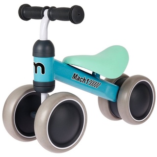 Mach1 Laufrad Mini Kinder Lauflernrad Kinderlaufrad Rutscher Rutscherauto - 4 Räder 150x40mm Zoll blau