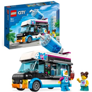 LEGO 60384 City Slush-Eiswagen Set, Sommer-Fahrzeug-Spielzeug mit Kinderspielfiguren, Konstruktionsspielzeug für Kinder ab 5 Jahren, Geschenk für...