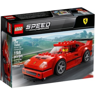 LEGO 75890 Speed Champions Ferrari F40 Competizione, Bauset mit Rennfahrer-Minifigur, Fahrzeugspielzeuge für Kinder, Forza Horizon 4 Erweiterungsset
