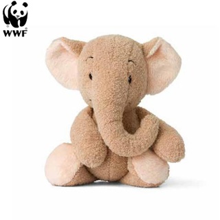 WWF Cub Club - Ebu der Elefant (beige, 22cm) mit Knisterohren Kuscheltier Stofftier für Kleinkinder