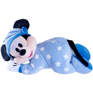 Simba 6315870350 - Disney Gute Nacht Mickey Maus, 30cm Glow in The Dark Plüsch, Micky Mouse, Babyspielzeug, Kuscheltier, Trösterchen, ab den ersten Lebensmonaten geeignet
