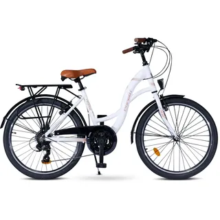 26" Zoll Alu City Bike Mädchen Fahrrad Kinderfahrrad Shimano 21 Gang Rh 44 cm