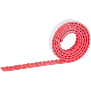 infactory Bauspielzeug: Selbstklebendes Spielbaustein-Tape für gängige Systeme, 1 m, rot (Spielsteine Klebebänder, Spielzeug, Mitbringsel)