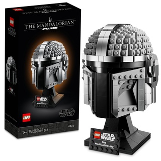 LEGO Star Wars Mandalorianer Helm Modell, Sammlerstück Zimmer-Deko und tolle Geschenke für Väter, Erwachsene, Bausatz, Männer, Frauen, Sammler-Geschenkidee 75328