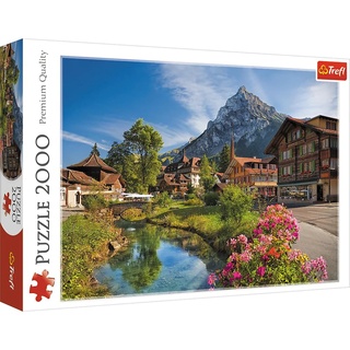 Trefl 27089 2000 Teile, Premium Quality, für Erwachsene und Kinder ab 12 Jahren Puzzle Die Alpen im Sommer, Farbig, Wasserfall Haifoss Island