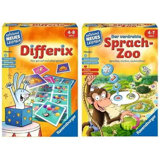 Ravensburger 24930 - Differix - Spielen und Lernen für Kinder & 24945 - Der verdrehte Sprach-Zoo