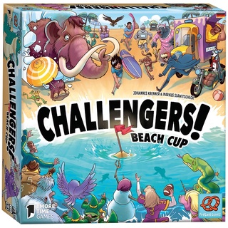 Pretzel Games, Challengers! Beach Cup, Kennerspiel |Kartenspiel, 1-8 Spieler, Ab 8+ Jahren, 45 Minuten, Deutsch