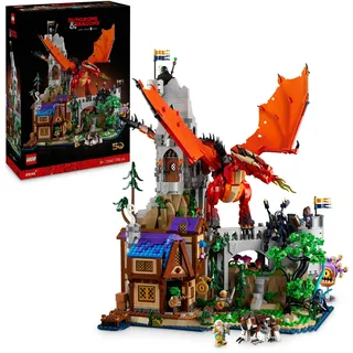 LEGO Ideas Dungeons & Dragons: Die Sage vom Roten Drachen, Bauset für Erwachsene, Dungeons and Dragons Geschenkideen für Fans, Fantasy-Bauset, kreative Aktivität 21348