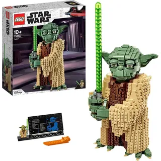 LEGO 75255 Star Wars Yoda Bauset, Sammlermodell mit Displayständer und Lichtschwert, Angriff der Klonkrieger, Bauset für Kinder und Erwachsene