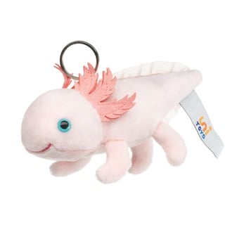 Uni-Toys - Axolotl mit Schlüsselanhänger - 15 cm (Länge) - Plüsch-Wassertier - Plüschtier, Kuscheltier