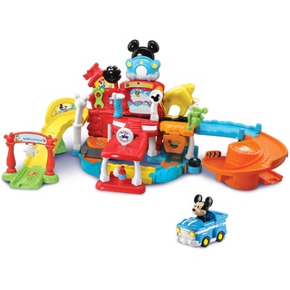 VTech 80-534804 Tut Tut Baby Flitzer - Mickys Autowerkstatt, Babyspielzeug, Spielzeugauto, Kinderauto, Garage für Kinder