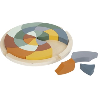 Small Foot Farbenpuzzle „Safari“ aus Holz, Kreativspiel zum Bauen, Stapeln und Legen, für Kinder ab 3 Jahren, 12457