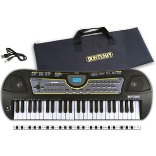 Bontempi 15 4909 Digitales Keyboard. 49 Midi-Tasten C-C, Schwarz/Weiß, Youth Large / 11-13