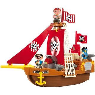 Ecoiffier - 3023 - Piratenschiff Aprick - Bauspiel für Kinder - ab 18 Monaten - Made in France