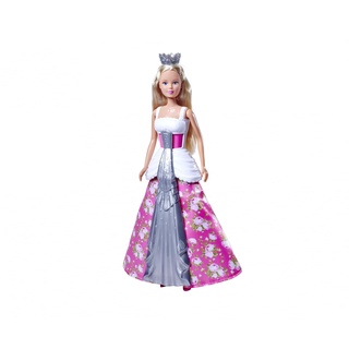 Simba 105733655 - Steffi Love Puppe Wedding Magic mit 2-in-1 Kleid - Puppe Steffi (29 cm) mit wechselndem Hochzeitskleid (weiß-silbern) und Prinzessinnen-Kleid (rosa) für Kinder ab 3 Jahre
