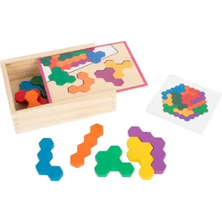 Small Foot Puzzle Lernspiel Holzpuzzle Hexagon, Puzzleteile