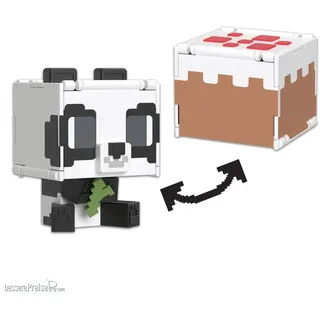 Mattel MATTHTL48 - Minecraft Flippin Actionfigur Panda & Kuchen