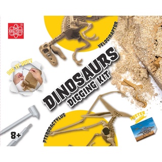 Edu-Toys Experimentierkasten Ausgrabungsset Doppelpack Dinosaurier 2in1, (Velociraptor+Pterdactylus-tlg)