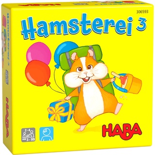 HABA 306593 - Hamsterei hoch drei, Mitbringspiel ab 3 Jahren, made in Germany