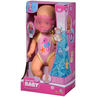 SIMBA Babypuppe Simba Puppe New Born Baby Badepuppe Baden Schwimmbrille 105030172