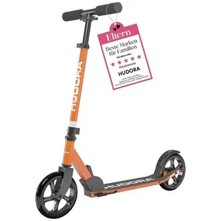 Hudora Cityroller Scooter Start 200, höhenverstellbarer, klappbarer Roller für Kinder & Erwachsene orange