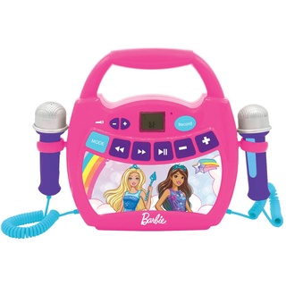 Barbie, Mein erster Karaoke Musikplayer mit 2 Spielzeugmikrofonen, Kabellos Aufnahmefunktion, Stimmeneffekt, pink, MP300BBZ
