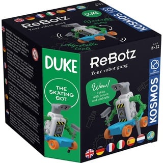 KOSMOS 617066 ReBotz - Duke The Skating Bot, Mini-Roboter zum Bauen, Spielen und Sammeln für eine Robo-Gang, Roboter-Spielzeug, Experimentier-Set für Kinder ab 8-12 Jahre