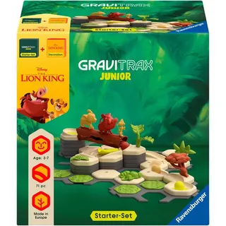 Ravensburger Kugelbahn-Bausatz GraviTrax Junior Starter Set Disney Lion King, Made in Germany bunt