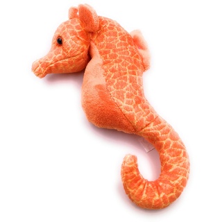 Onwomania Plüschtier Kuscheltier Stoff Tier Seepferdchen orange Hippocampus 23 cm