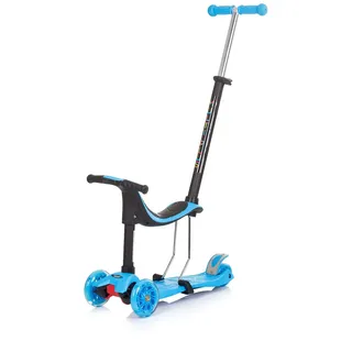 Chipolino Kinderroller 3 in 1 Multi Plus 3 Räder, Laufrad, Roller, LED-Lichter blau