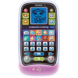 VTech Leuchtendes Lernhandy – Lerntelefon mit niedlichen Tierfreunden, spannenden Lernspielen, Liedern und Melodien – Für Kinder von 3-6 Jahren, White, Light Blue