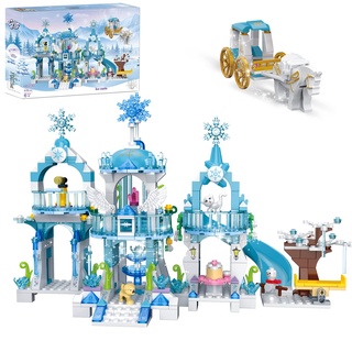 COGO Friends Mädchen Prinzessin Schloss Bausteine Frozen Schloss Bauspielzeugsets Prinzessin Spielzeug für Mädchen ab 6 Jahre kreatives Geschenk Lernspielzeug 477 Stück