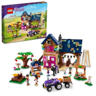 LEGO Friends Bio Bauernhaus-Set 41721 mit Spielzeugpferd, Stall, Traktor und Anhänger plus Tierfiguren, für Kinder, Mädchen und Jungen ab 7 Jahren