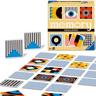 Ravensburger Challenge memory® Verrückte Muster - 22462 - Das weltbekannte Gedächtnisspiel mit 32 kunstvoll gestalteten Kartenpaaren, für 2 bis 8 Spieler ab 6 Jahren