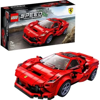 LEGO 76895 Speed Champions Ferrari F8 Tributo, Modellauto, Spielzeugauto, Spielzeug für Kinder ab 7 Jahre, Rennauto als kleines Geschenk - Rot