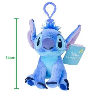 Disney Kuscheltier Lilo und Stitch Kuscheltier lilo und stitch Bagclip Plüsch 14cm (Set, 1-St., Plüschtier mit Anhänger), Lilo und Stitch Anime Kawaii Plush Weihnachten Geschenke für Kinder blau