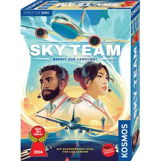 KOSMOS 684044 Sky Team - Bereit zur Landung? Spiel des Jahres 2024, kooperatives Spiel für 2 Personen ab 10 Jahre, Strategiespiel, Brettspiel, Gesellschaftsspiel