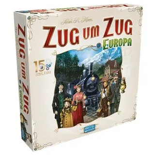 Days of Wonder Spiel DOWD0022 - Zug um Zug: Europa - 15. Jubiläum, ab 8..., Familienspiel, Strategiespiel bunt