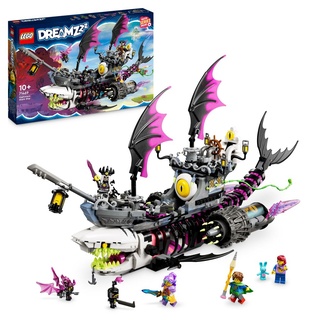 LEGO 71469 DREAMZzz Albtraum-Haischiff, Baue 2 Arten des Piraten-Boot-Spielzeuges, Modellbausatz mit 4 Minifiguren, Spielzeug für Kinder, Mädchen...