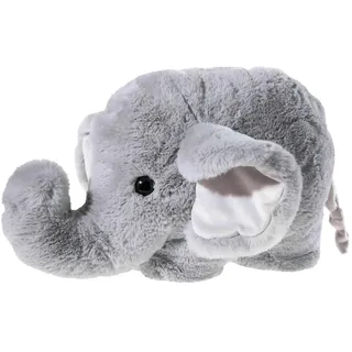 Heunec Kuscheltier Elefant , grau , 100% Polyester , Maße (cm): B: 30 H: 17