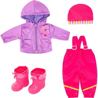 Bayer Puppenkleidung Regen-Set pink/lila (Set, 4-tlg) lila|rosa