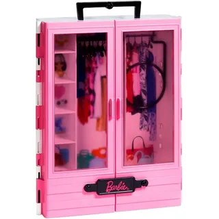 Mattel® Puppenkleiderschrank Barbie GBK11 Traum Kleiderschrank, tragbares Modespielzeug Puppenzubeh rosa