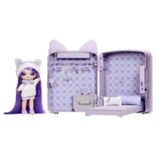 Na! Na! Na! Surprise 3-in-1 Backpack Bedroom Series 3 Playset- Lavender Kitty, Modepuppe, Weiblich, 5 Jahr(e), Junge/Mäd