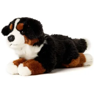 Uni-Toys - Berner Sennenhund, liegend - 38 cm (Länge) - Plüsch-Hund, Haustier - Plüschtier, Kuscheltier, Schwarz-braun-weiß