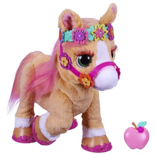 FurReal Hasbro Cinnamon, Mein stylisches Pony, 80+ Geräusche, Reaktionen, 26 Accessoires, elektronisches Tierchen (35 cm) ab 4 Jahren