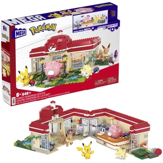 MEGA POKÉMON - 648-teiliges Bauset mit Pikachu, Chaneira, Evoli und Togepi - kombinierbar zu Einer Pokémon-Welt mit Sich bewegenden Elementen, für Kinder ab 7 Jahren, HNT93