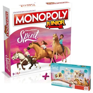 Winning Moves Spiel, Brettspiel Monopoly Junior - Spirit - Riding Free + Spielebox weiß
